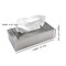 Tissue Box | Stainless Steel Flat Rectangle Tissue Box Cover Holder | Shiny Mirror Finish